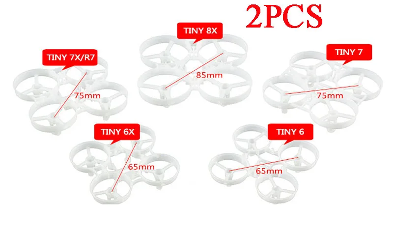 

2PCS Tiny 6 7 Tiny 6X 7X 8X R7 Coreless Rack 65mm 75mm 85mm FPV Frame Kit Duct Frame Propeller Guard w/ Box For Micro Drone DIY