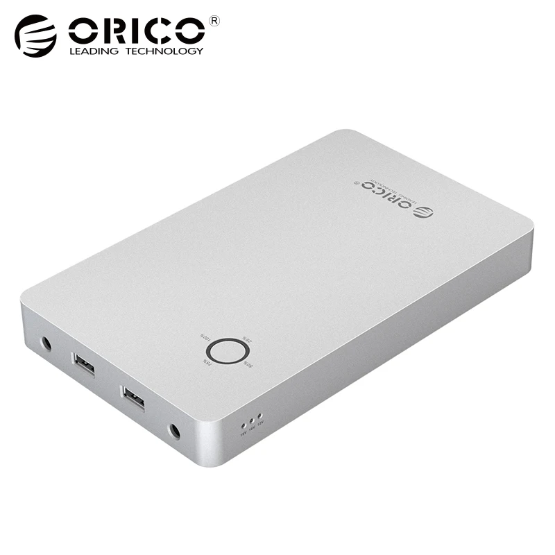 ORICO 18000 28800mAh Notebook Power Bank Aluminum Alloy Dual USB Output One DC 12 15 19V