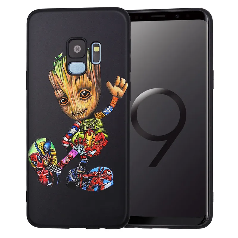 Groot Joker Stitch marvel для samsung Galaxy S6 S7 Edge S8 S9 S10 Plus Lite Note 8 9 чехол для телефона Coque Etui Funda deadpool - Цвет: H1405