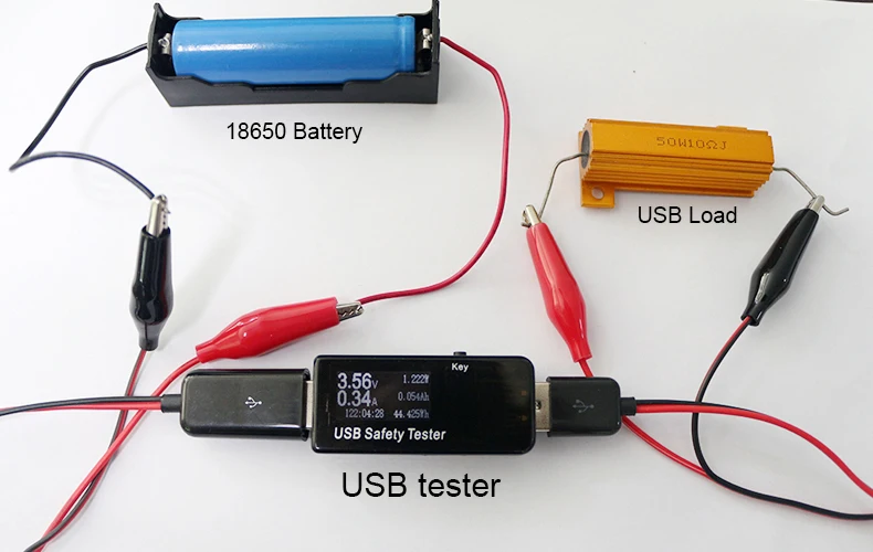 USB тестер для автомобиля измеритель напряжения и емкости с зажимами типа