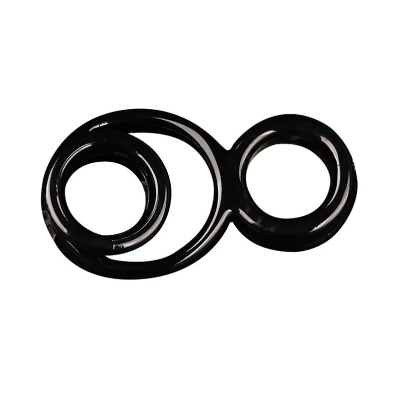 8 Shaped Male Delay Penis Ring Silicone Couple Lover Sexy Play Games Dual Ring Men Male Soft Silicone Time Delay Ring  (2)