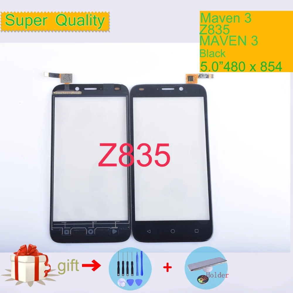 

Touch Screen Digitizer For ZTE Maven 3 Z835 Touch Panel Touchscreen Lens Front Glass Sensor NO LCD Z835 Replacement Black 5.0"