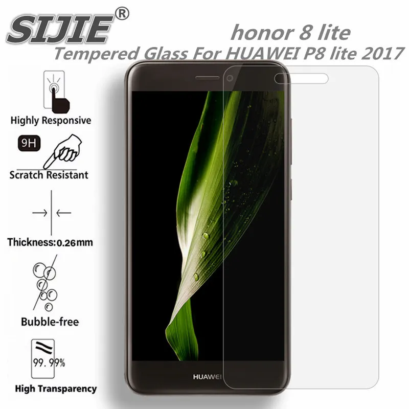 Закаленное стекло для HUAWEI honor 8 lite P8 2017 PRA-AL00X 5 2-дюймовый защитный экран смартфона