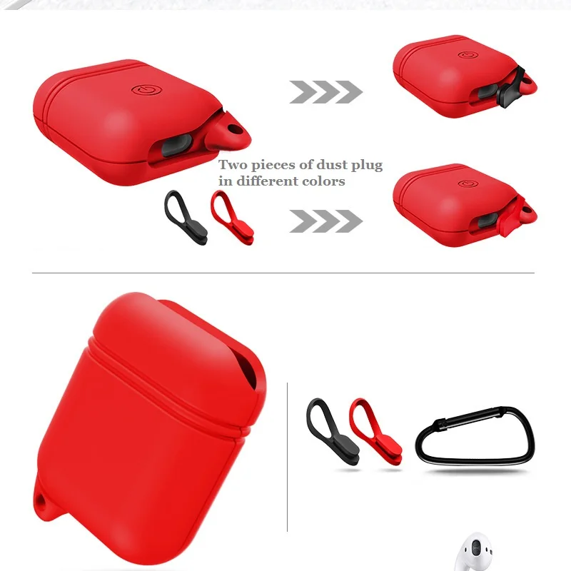 Новое поступление силиконовый чехол Защитный чехол для гарнитура для Airpods Box чехол противоударный Анти-потеря спортивные аксессуары для Airpods
