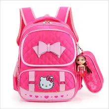 Hello Kitty Niños de Escuela Para Niñas Niños de Dibujos Animados Mochila Mochilas Escolares Los Niños Mochila Infantil 4 colores EWX