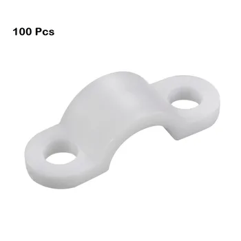 

Uxcell Nylon White 100pcs Curved Cable Clamp 3.5-4.5mm Diameter Applicable Range Wire Securing Lines Tube Fixing Clip