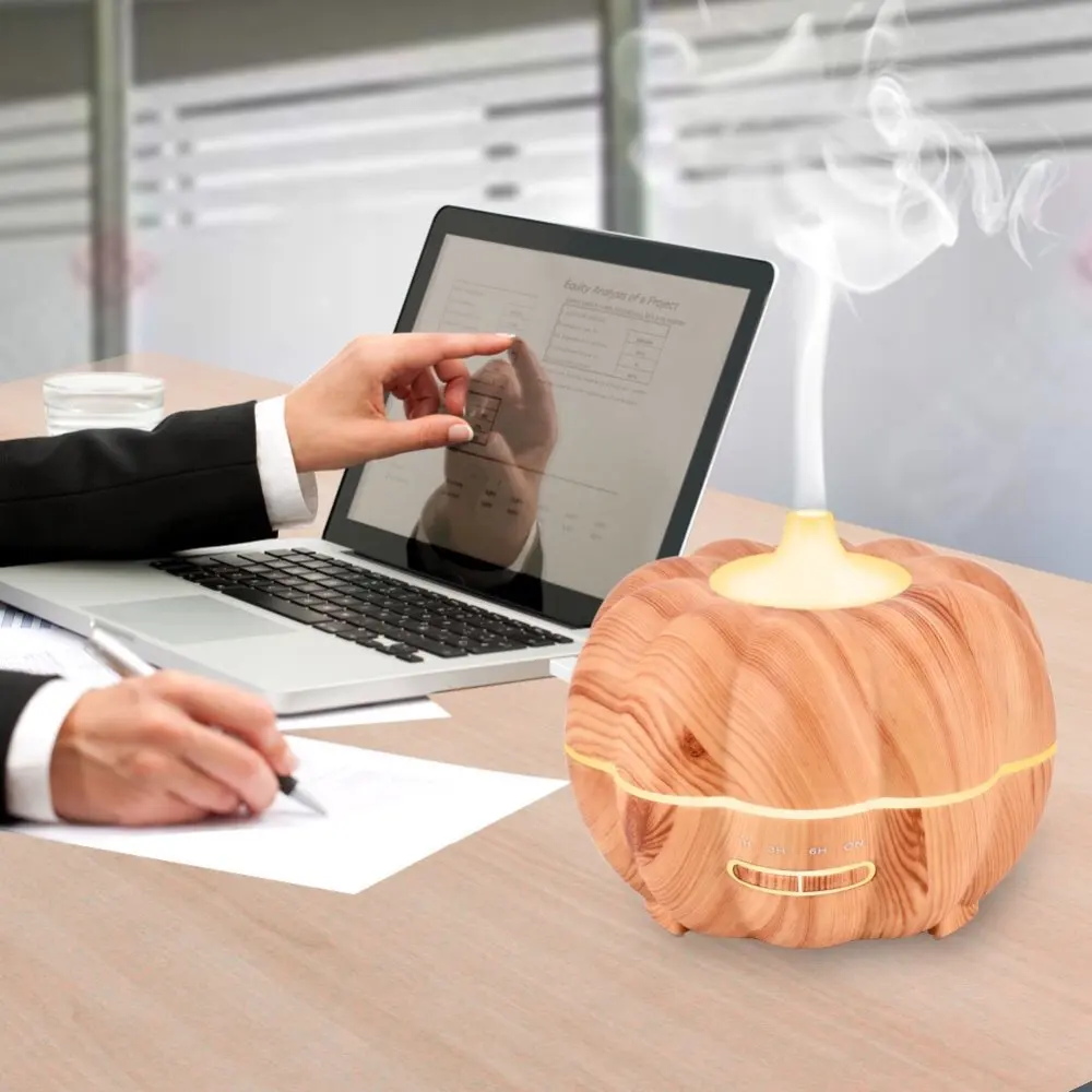 

300ML Ultrasonic Air Humidifier Aroma Essential Oil Diffuser With Wood Grain Aroma Diffuser Ultrasonic Mist Maker Fogger