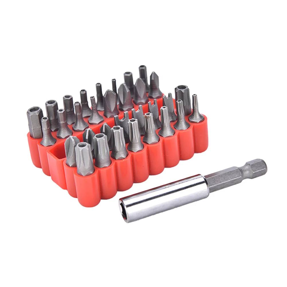 33Pcs Security Tamper Proof Torx Hex Star Bit Set Magnetic Holder Screwdriver Bits Torx Hex Star Tamper Proof Screwdrivers Bit