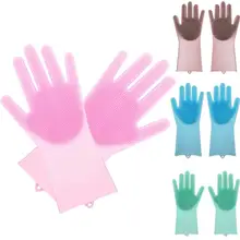 1/2 P Magic силиконовая щетка резиновые перчатки для мытья посуды Pet Care Уход за лошадьми волос автомобилей изоляцией Кухня помощник ПЭТ питания