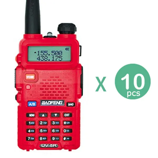 10 шт. бао фэн UV-5R рация Baofeng UV5R CB радио VHF UHF двухдиапазонное двухстороннее радио 5 Вт VOX фонарик Ham радио - Цвет: Red 10pcs