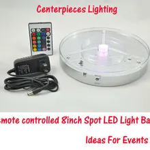Перезаряжаемый беспроводной пульт дистанционного управления 16 цветов 8 дюймов Свадебная светодиодная подставка для украшения стола канделябры