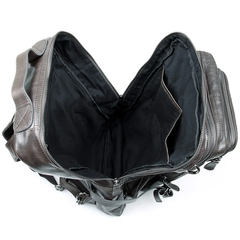 Nesitu Высококачественная серая винтажная натуральная мужской кожаный рюкзак для женщин из натуральной кожи мужская сумка для путешествий M7048