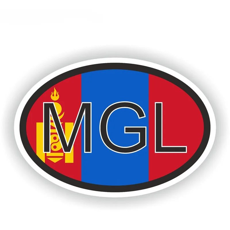 12.9CM*8.6CM Car Styling Mongolia MGL Country Code Decal Flag Sticker Accessories 6-0945 | Автомобили и мотоциклы
