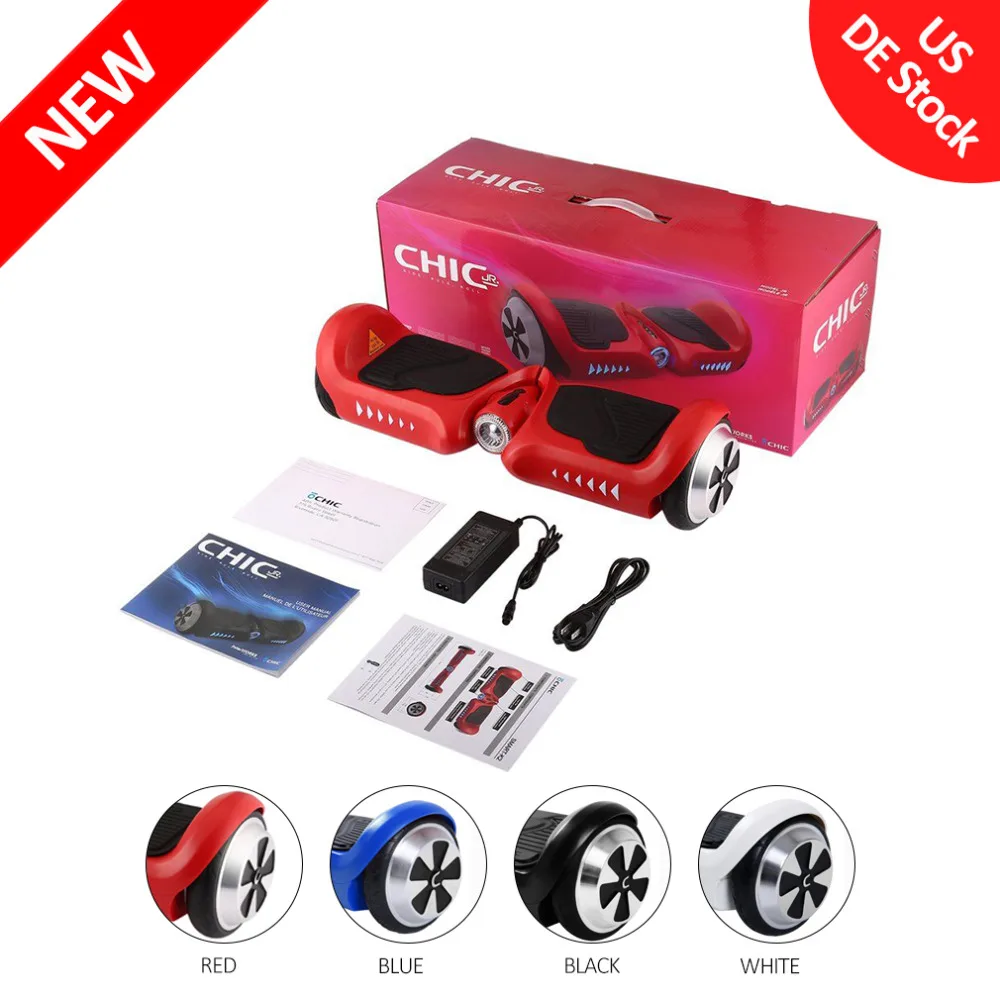 

CHIC Smart-K2 Children Two Wheels Self Balancing Electric Scooter Gyro Skateboard Hoverboard with LED Light Best Gift for Kids