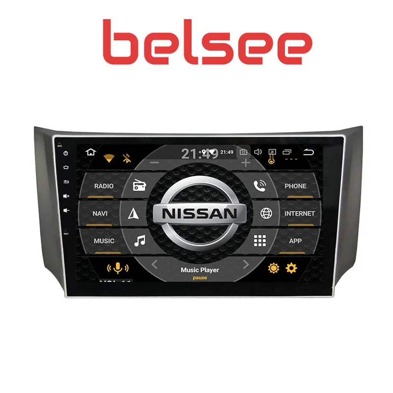 Автомагнитола Belsee 10 1 дюйма IPS экран стерео для Nissan Sylphy B17 Sentra 2012-2015 Android 8 0