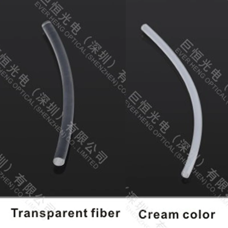 

White cream special color 5.0mm Plastic side glow fiber optical light transmitter to cost meter