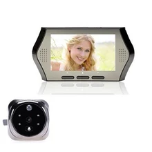 4 3 inch font b door b font viewer peephole camera 3X Zoom Multi language PIR