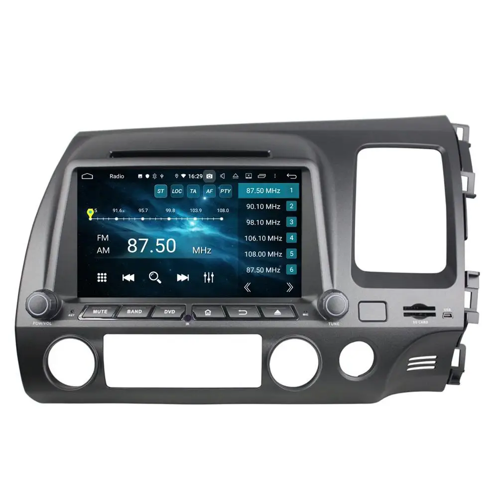 Cheap 4GB RAM Octa Core 8" Android 9.0 Car Radio DVD for Honda Civic Right 2006 2007 2008 2009 2010 2011 GPS WIFI Bluetooth USB DVR 2