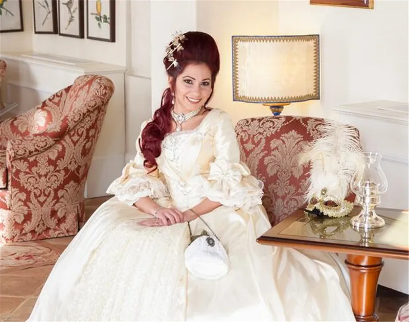 Quinceanera dress Vestido 15 anos Champagne Ball Gown Lace Scoop Half Sleeve Gardlilac Halloween