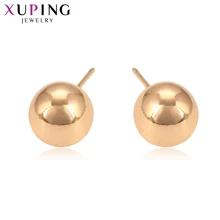 Xuping простой круглый дизайн мода золотой цвет гвоздики с покрытием серьги для женщин девочек рождественские подарки S118.1-97679