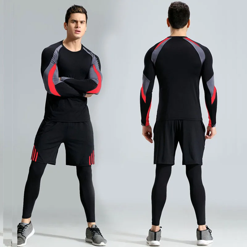 Buy Men GYM Compression Fitness Sets Tee Top + Legging
