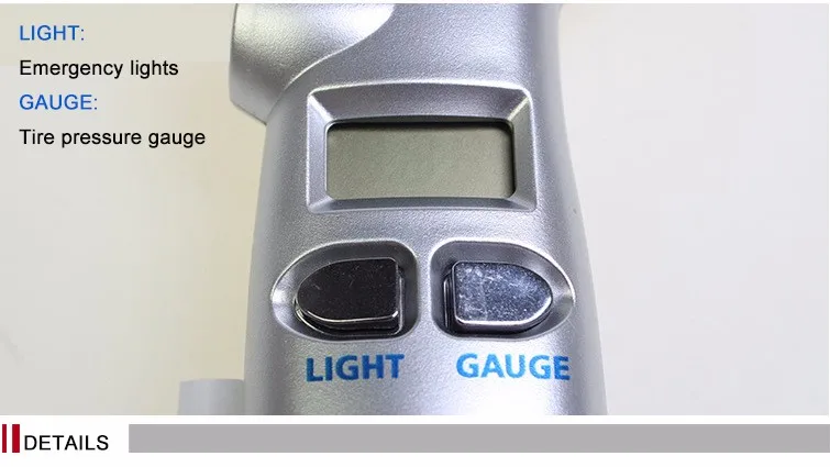 4 в 1 автомобильный инструмент цифровой светильник датчик давления в шинах многофункциональный молоток безопасности флэш-светильник нож светодиодный светильник
