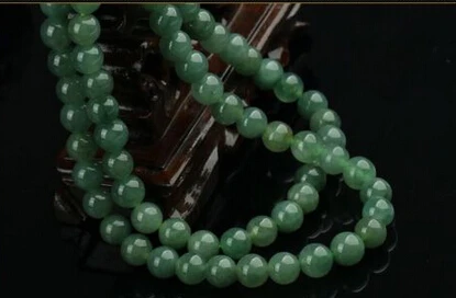 

0001382 Fine Texture Bliss A Grade Natural Jade/Jadeite 8mm Round Beads Necklace