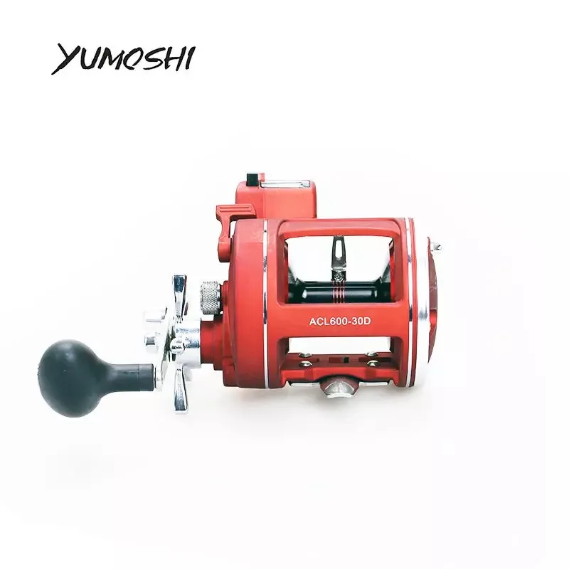 YUMOSHI Left / Right Hand 12BB Fishing Reel With Electric Depth