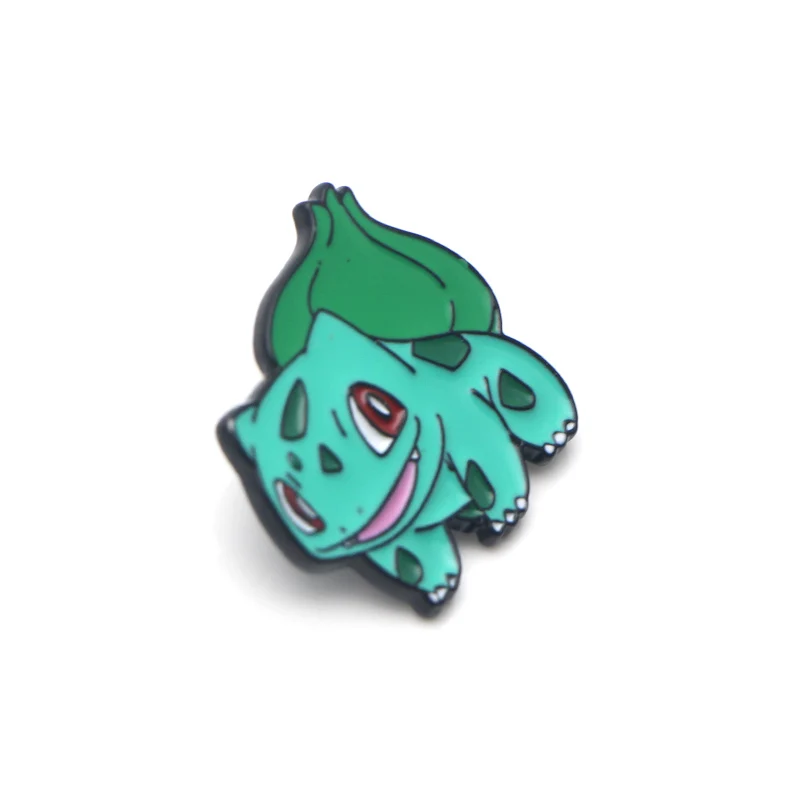 P3413 Dongmanli Bulbasaur Metal Enamel Pins and Brooches for Women Men Lapel Pin Backpack Bags Badge Kids Gifts