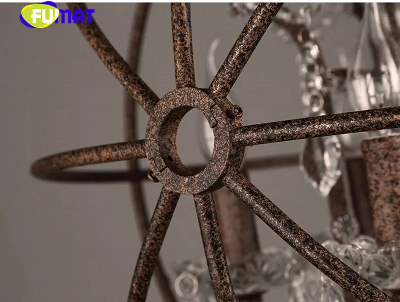 Iron crystal birdcage light fixture 15
