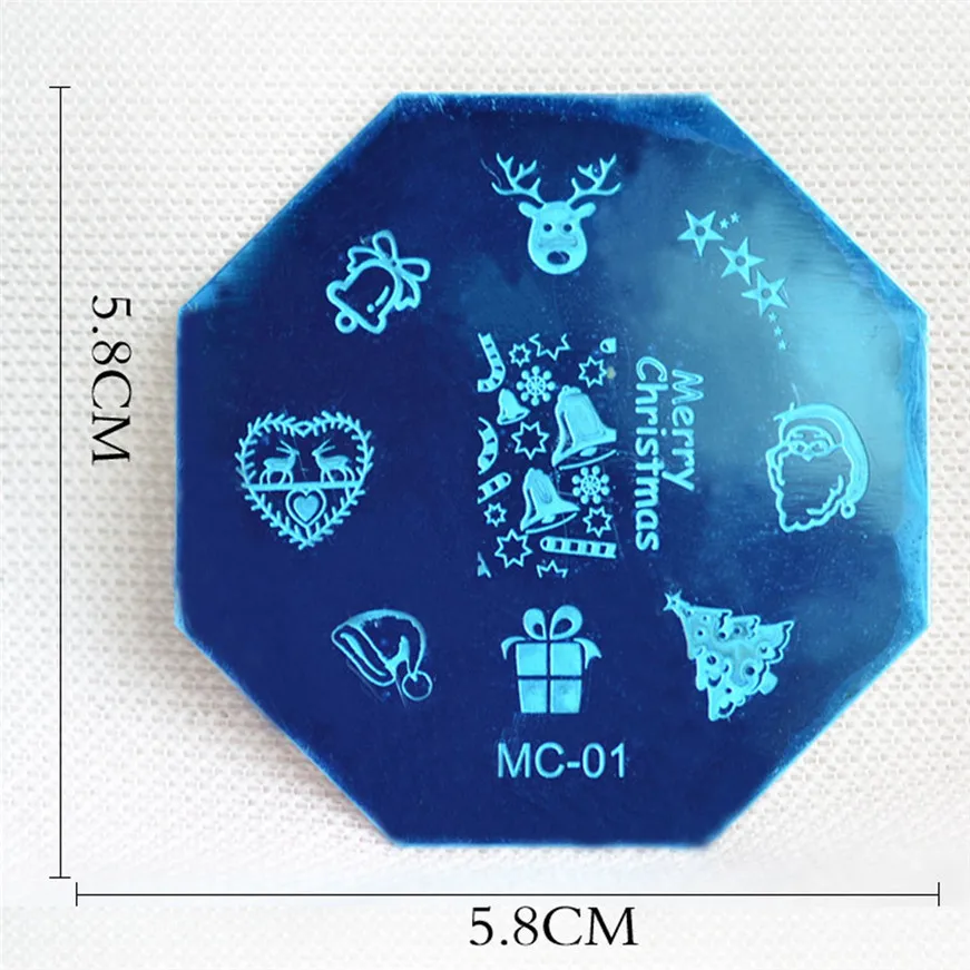 Штамповочные пластины для ногтей из нержавеющей стали штамп для ногтей штамповочные пластины Рождество