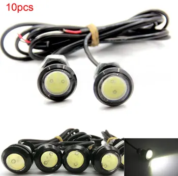 

1pcs Ultra thin 10Pcs 23mm 12V 9W Car led DRL Daytime Running light Eagle Eye LED Car DRL Lamp Daytime Warning Parking Light