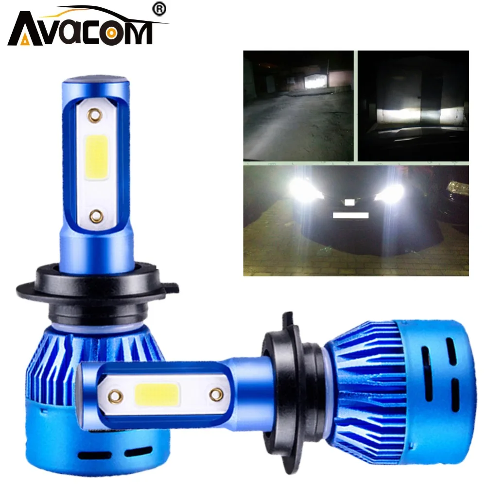 

Avacom 2 Pieces LED H11 H8 H9 H1 Car Fog Lamp 12V LED H7 HB3 HB4 COB Chip 8000Lm 6500K 4300K 72W Auto DRL Fog Lamps