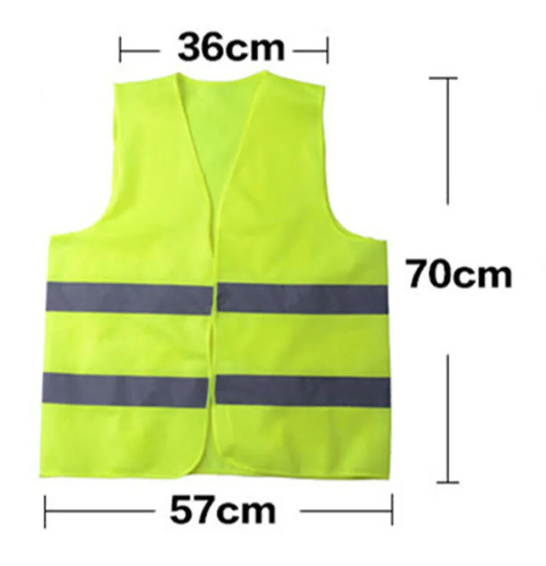 Car Goods Reflective Vest High Visibility Fluorescent Safety Vest Outdoor Clothing Night Running Contest Light-Reflective Vest 42