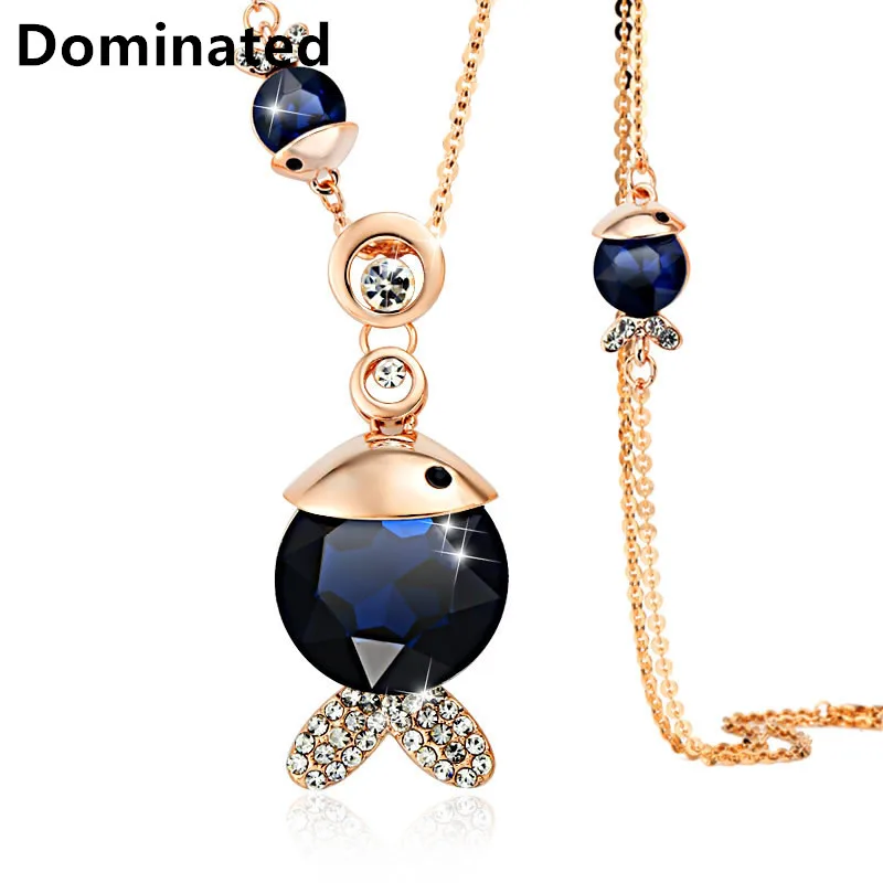 

Dominated Cartoon Fish Long Necklace Pendant All-match Female Fashion Cute Sweater Chain