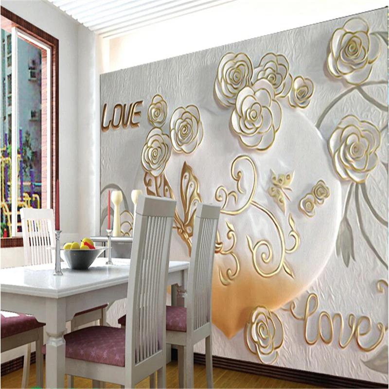 Custom 3d photo wallpaper European romantic bedroom video wall backdrop wallpaper embossed 3d wallpaper for walls contact paper