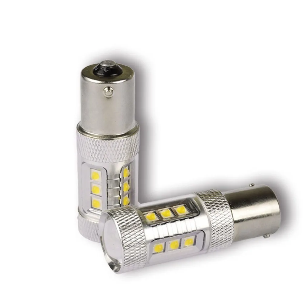 

2Pcs 12-24V Ampoule Feux Jour Led 1156 BA15S P21W R10W 80W Cree Chips Blanc/Rouge/Ambre/Blanc Chaud Canbus Anti Erreur