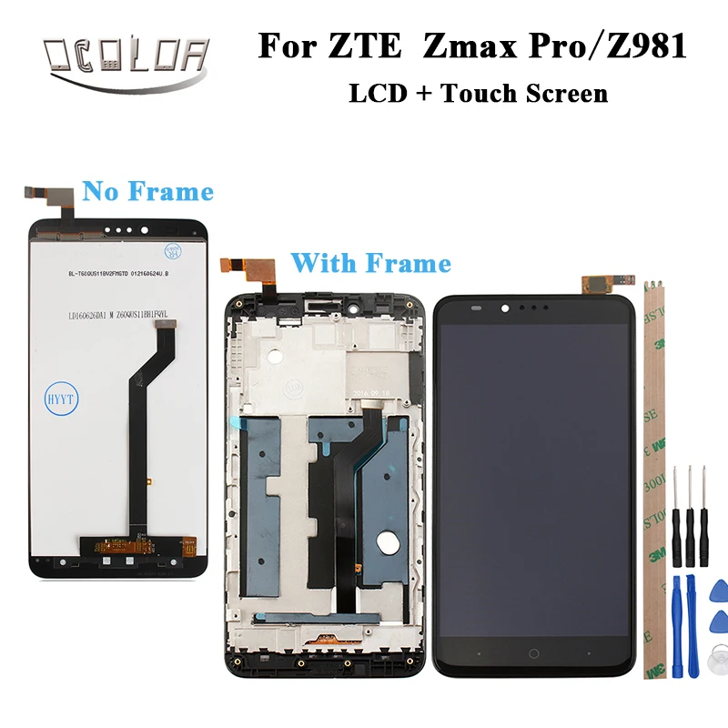 Ocolor для zte Zmax pro Z981 ЖК-дисплей и кодирующий преобразователь сенсорного экрана в