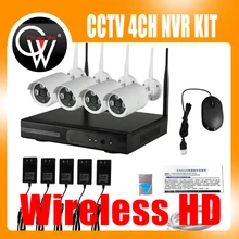 4CH Wireless NVR Kit P2P 960P HD Outdoor IR Night Vision Security 1.3MP IP Camera WIFI CCTV System