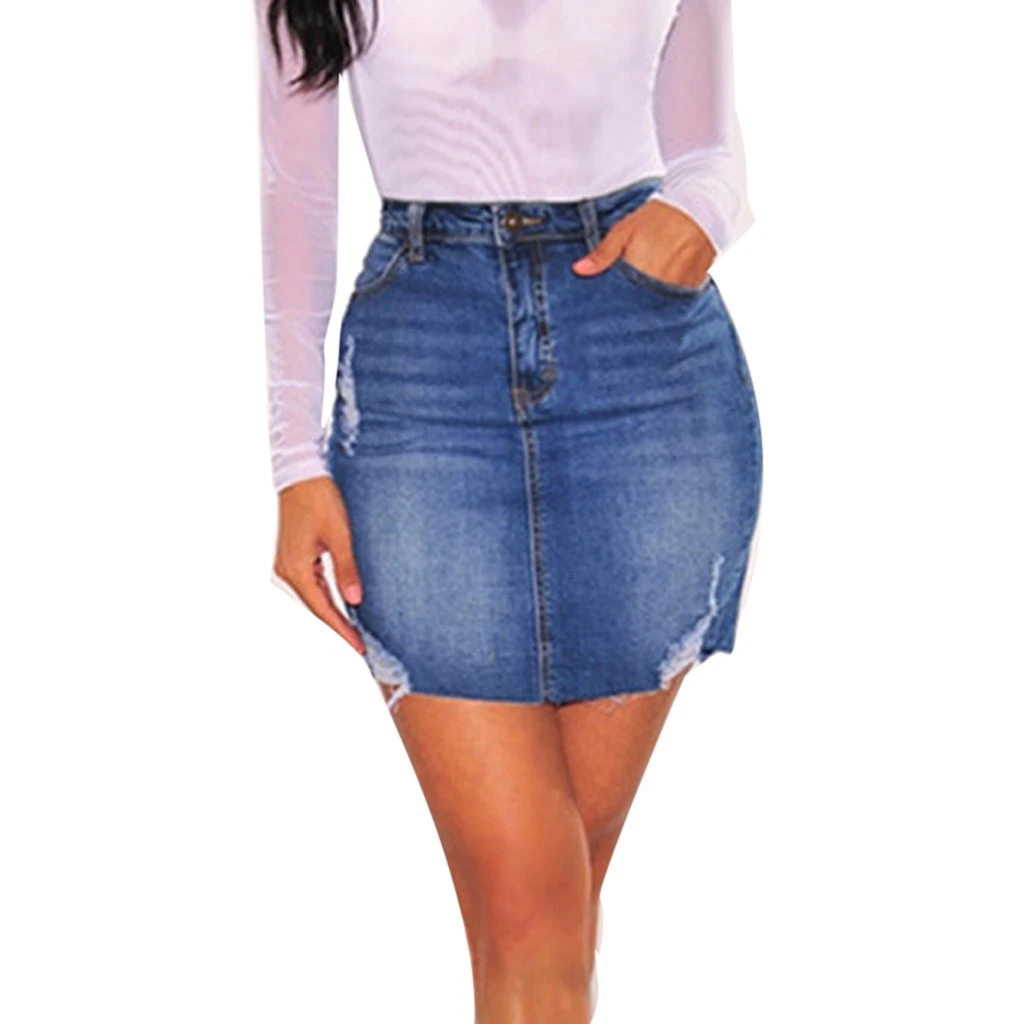 hot denim skirt