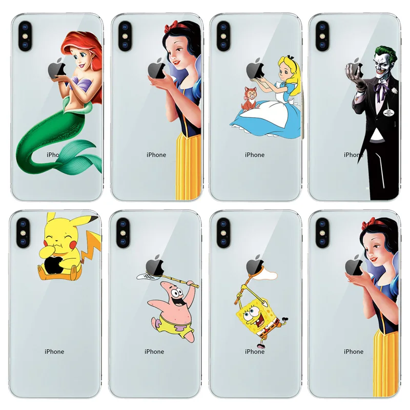 Cute Snow White Little Mermaid Soft Tpu Phone Cases For Iphone Xs Max Xr X 10 8 7 6s Plus Creative Logo Cover Patrick Star Funda Buy At The Price Of