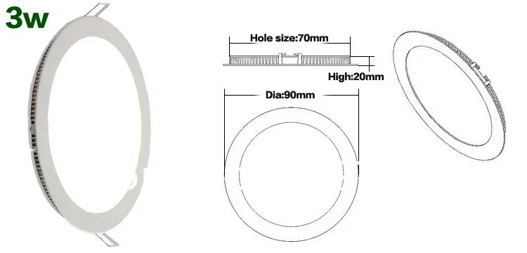 Ultra Thin Led Downlight 3W 4W 6W 9W 12W 15W 25W Round Square LED Panel Recessed Light 85-265V LED Ceiling Spot Lamp For Indoor