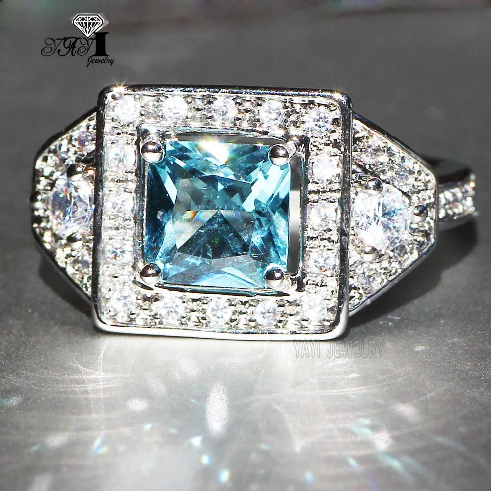 Ювелирные изделия yayi Princess Cut 3 6 CT мульти циркон серебряный цвет обручальные