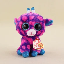 15cm Ty Beanie Boos Big Eyes Sika deer Bambi Purple Giraffe Stuffed Animal Plush Doll for