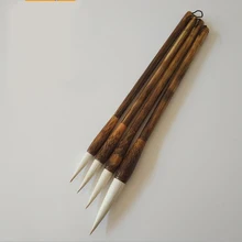 4 шт. Китайская традиционная кисть каллиграфия Искусство чистая шерсть и Волчья шерсть кисточки для письма искусство 4 размера набор кистей для студента