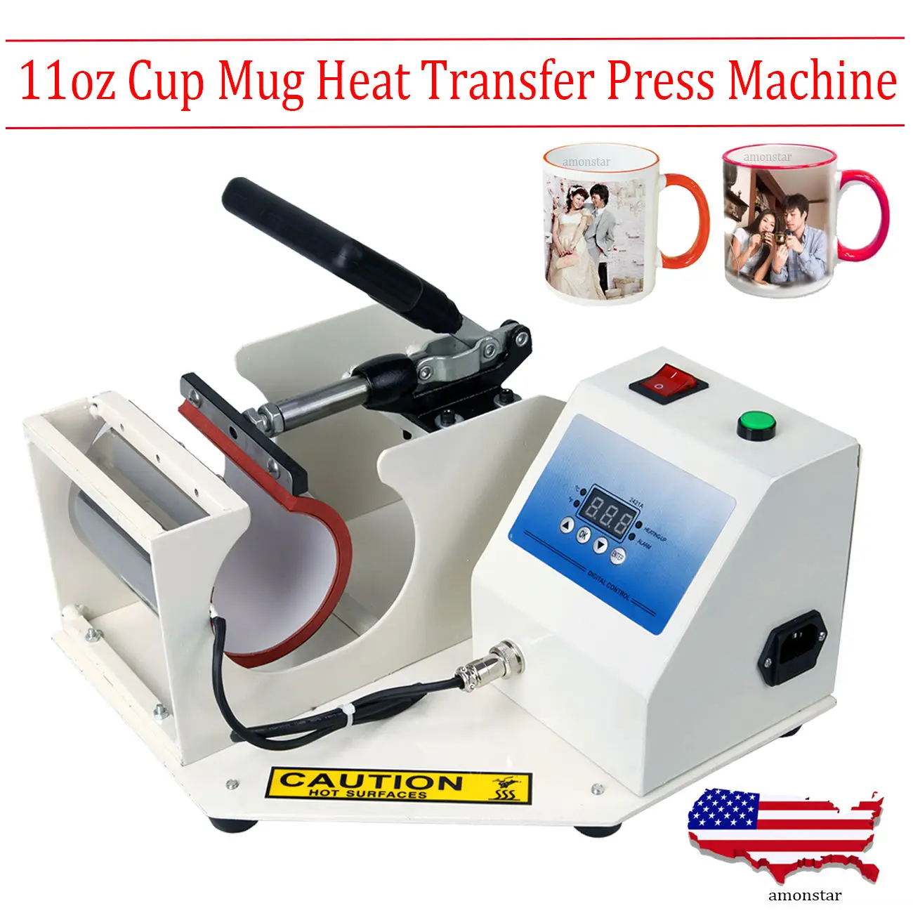 Display Mug Heat Transfer Press Machine 250 Degree Cup Sublimation