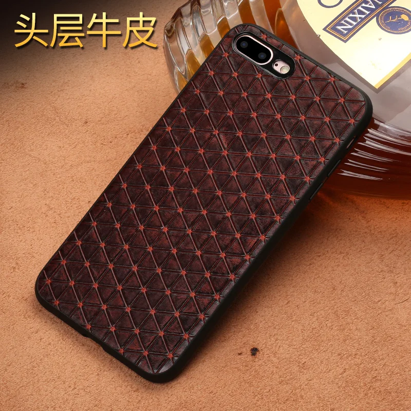 

wangcangli New triangle pattern phone case for iPhone 7 plus business mobile phone case all-inclusive phone protection case