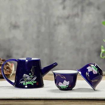 

Japanese Imitate Hand Fast Off The Cup A Pot Of Two Cup Travel Portable Ceramics Kung Fu Tea Have Office Ceramics Suit