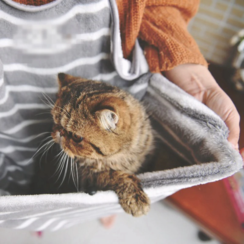 Интимный контакт с домашними животными! Фартуки с карманами из бархата кораллового цвета для домашних животных/фартук для кошек