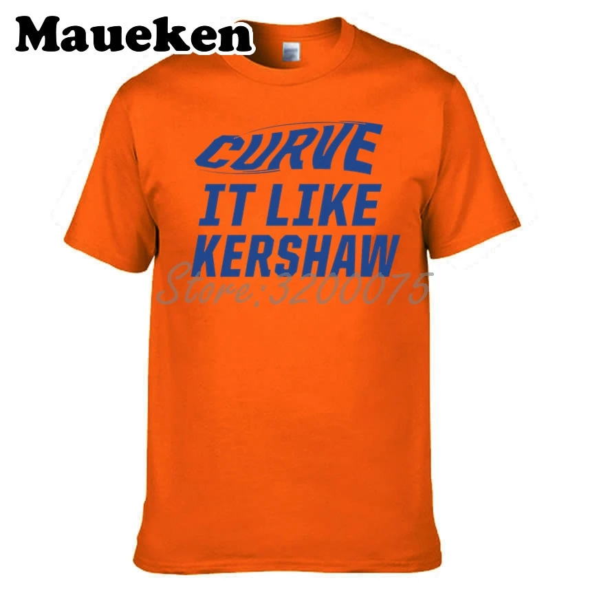Мужская футболка Curve It Like Clayton Kershaw 22 Los Angeles Футболка мужская футболка с круглым вырезом W17082551 - Цвет: 22